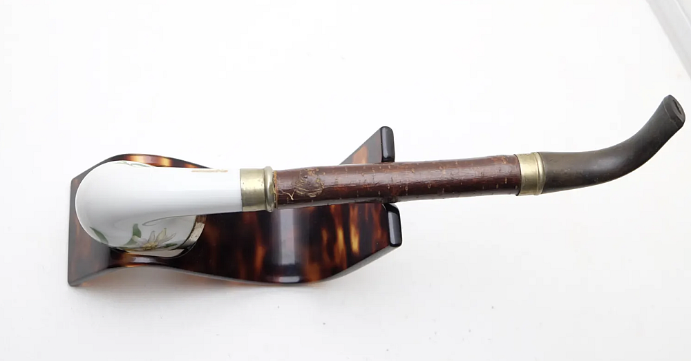 ​Hunter Nice Vintage Smoking Pipe Porcelaine EP Ring - 4