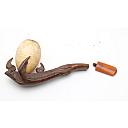 ​Antique Meerschaum Eagle Claw Tobacco Smoking Pipe Amber Stem Rare! - 6 small