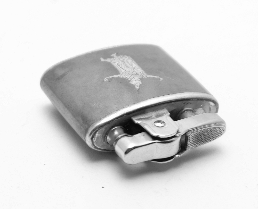 ​Ronson Petrol Standard Lighter Sterling Siam Dancing Women Made in England Works - 7