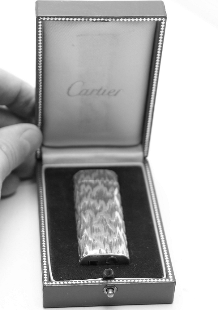​Cartier Sterling Silver 925 Vintage Gas Lighter With Box! Works! Fully Serviced! - 8