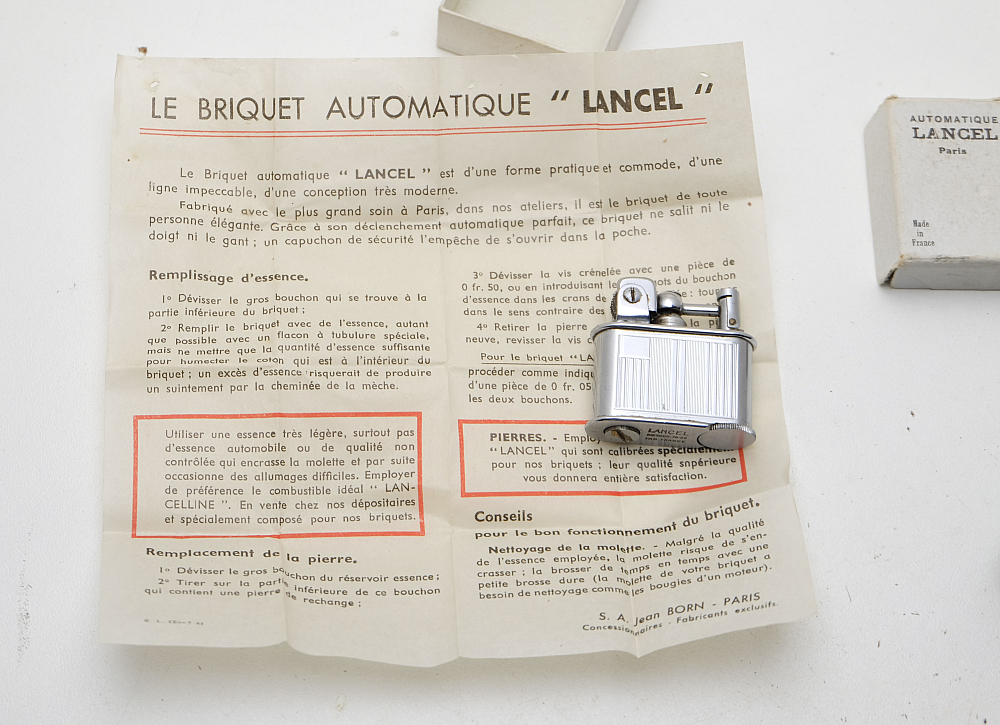 ​​Lancel Automatic Petrol Lighter 1930s With box and instruction - 8