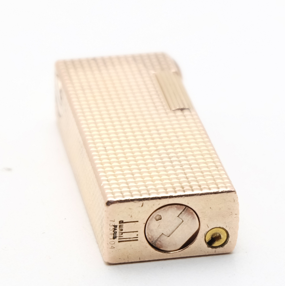 ​Dunhill Aldunil Paris Gas Lighter Solid Silver and Gold Plated Fully serviced! - 6