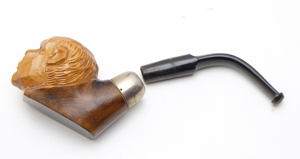 Unbranded Men Head Carved Vintage Smoking Tobacco Pipe - 7