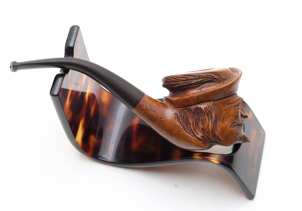 ​Men Head Bruyere Fine St.Claude Vintage Smoking Tobacco Pipe - 6