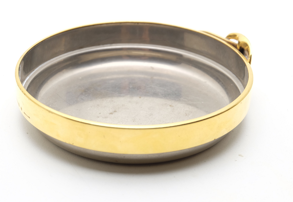 ​Hermes Set Solid Silver Lighter and Metal Gold Plated Ashtray 1960s - 5