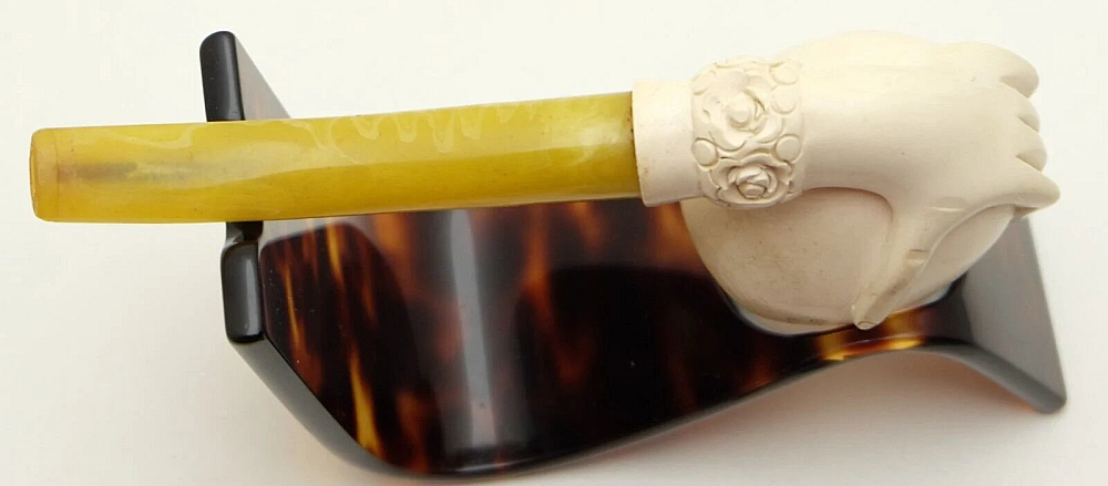 Nice French Meerschaum Pipe Hand holding the bowl - 5