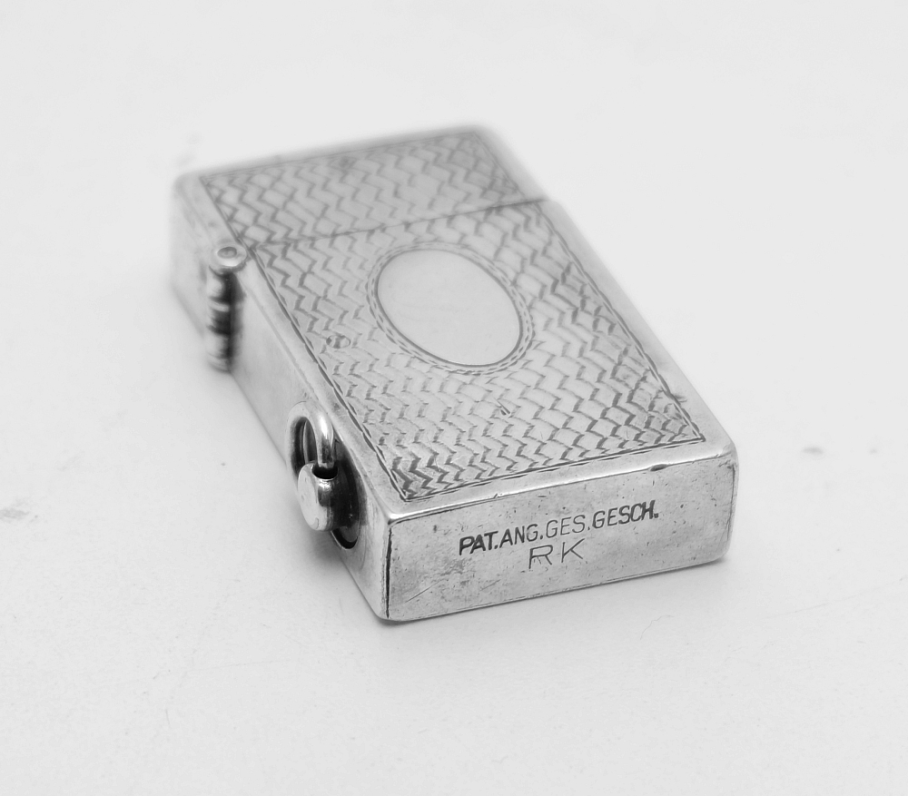 ​Automatic Petrol Lighter Pat.Ang.Gesch RK Germany 1910-1920S Works good! Rare! - 7