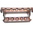 ​Unbranded Beautiful Wooden Pipe Stand for 10 Pipes Vintage! - 2 small
