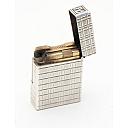 ​Dupont Line 1 Gas Lighter Silver Plated Works good! Fully Serviced! - 4 small