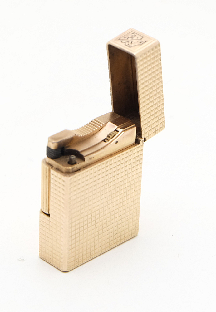 ​Dupont Line 1 Gas Lighter 20mk Gold Plated Works good! Fully Serviced! - 9