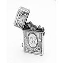 ​Silver 800 Automatic Petrol Lighter Germany 1900-1920S Works good! Rare! - 13 small