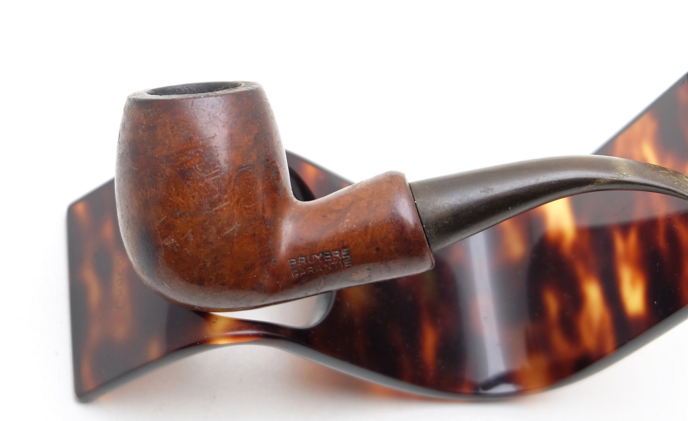 Bruyere Garantie Bent Billiard Smoking Pipe Vintage France - 2
