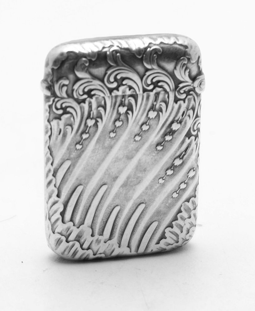 Solid Silver Antique France Matchbox Case Rare! - 2