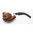 ​Vintage Freehand Smoking Tobacco Pipe Real Briar Foreign Cat Head - 6 small