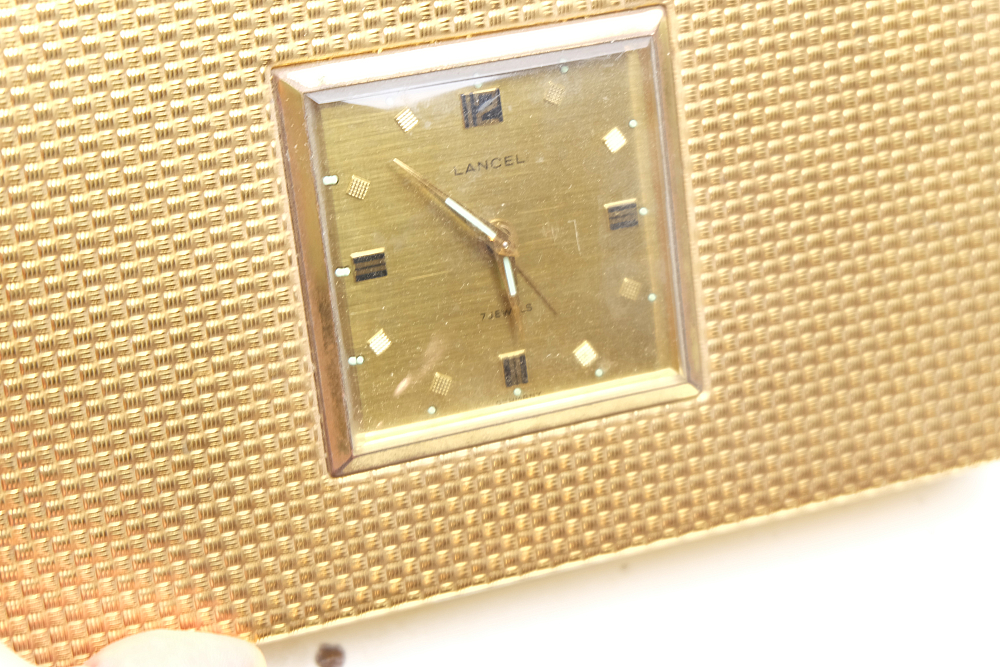 Lancel Cigarette Box With Clock/Alarm Works Good! With small crack un plastic! - 9