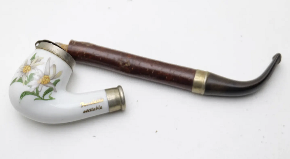 ​Hunter Nice Vintage Smoking Pipe Porcelaine EP Ring - 7