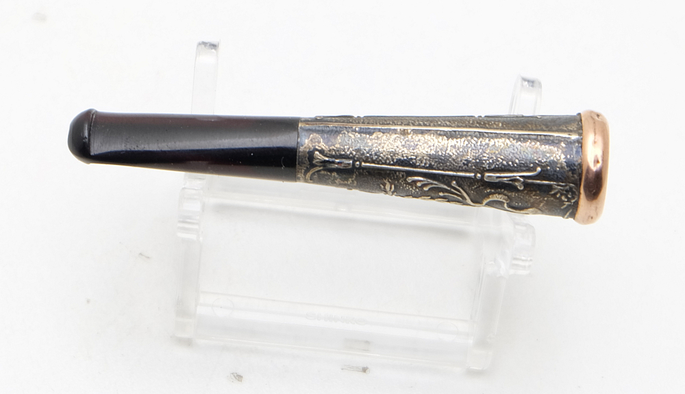 ​Beautiful Art Nouveau French Cigarette Holder Gold Ring - 7