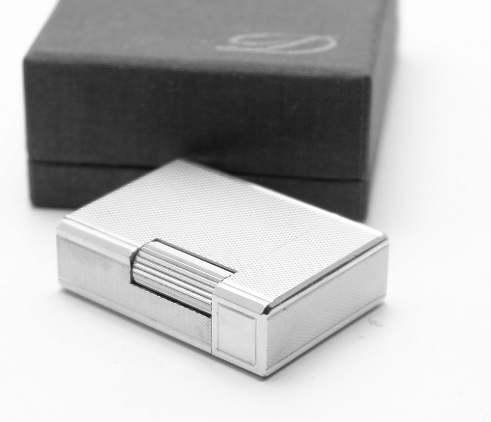 ​Dupont Line 1 Gas Lighter 20mk Gold Plated Works good! With box! Fully Serviced! - 2