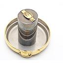 ​Hermes Set Solid Silver Lighter and Metal Gold Plated Ashtray 1960s - 2 small