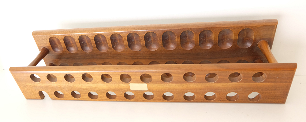 ​Beautiful Wooden Pipe Stand for 24 Big Billiard Pipes Vintage! - 5