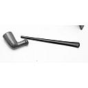 ​Nice Brown Unsmoked Ceramic French Vintage Tobacco Smoking Pipe - 3 small