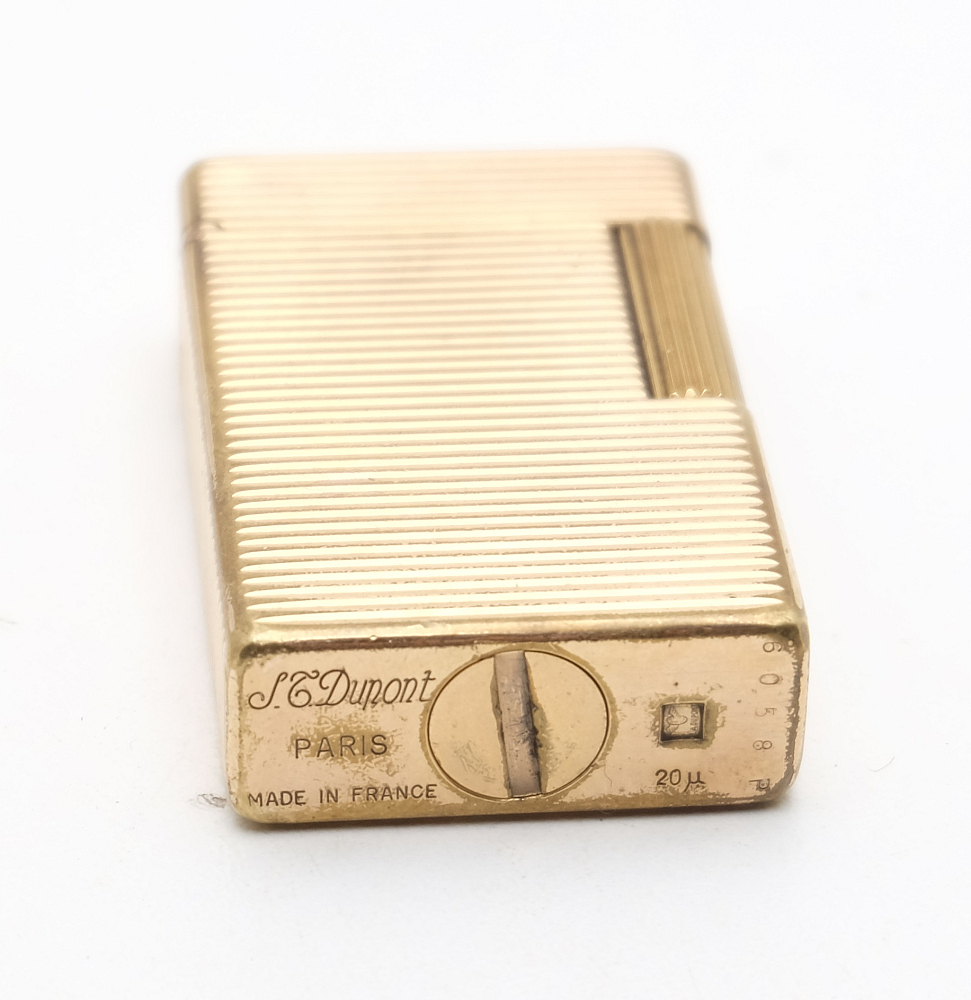 ​Dupont Line 1 Gas Lighter 20mk Gold Plated Works good! - 6