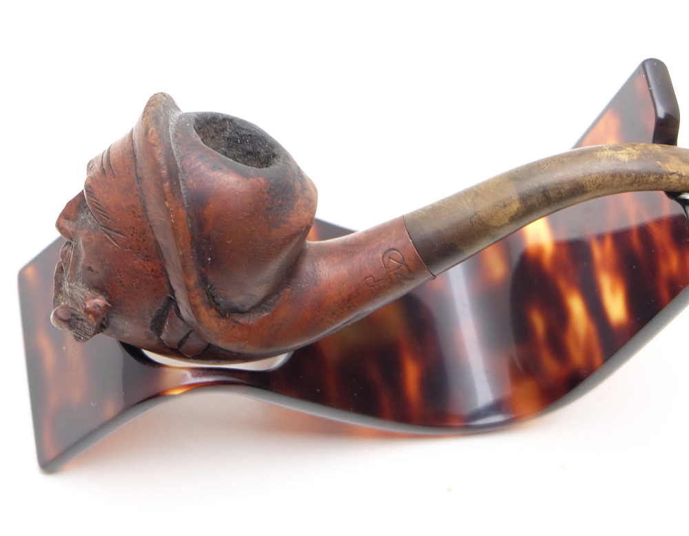 ​Pipe Smoker Head Vintage Smoking Tobacco Pipe France - 3