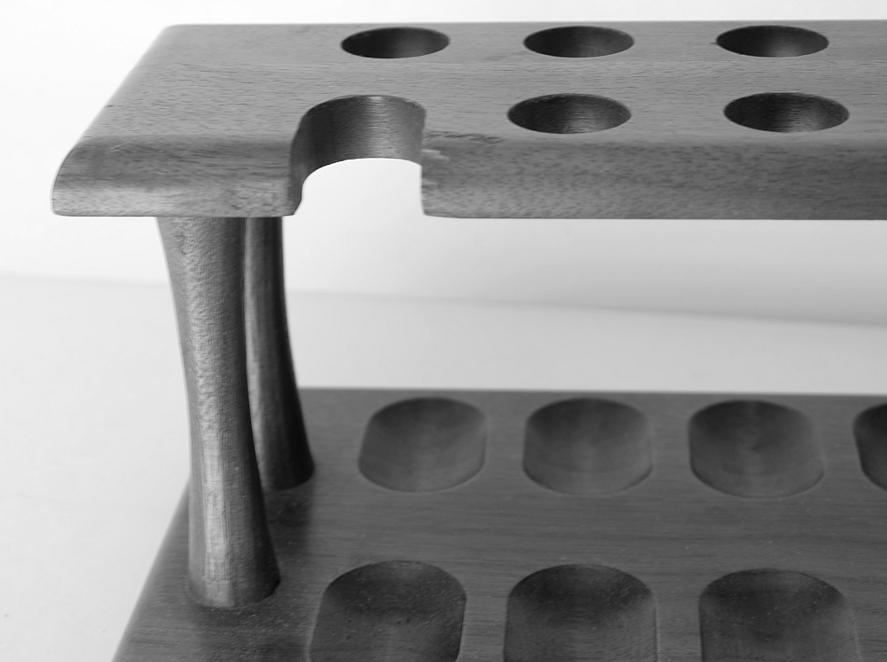 ​Beautiful Wooden Pipe Stand for 24 Big Billiard Pipes Vintage! - 7