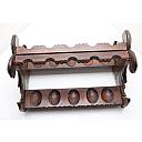 ​Unbranded Beautiful Wooden Pipe Stand for 10 Pipes Vintage! - 1 small