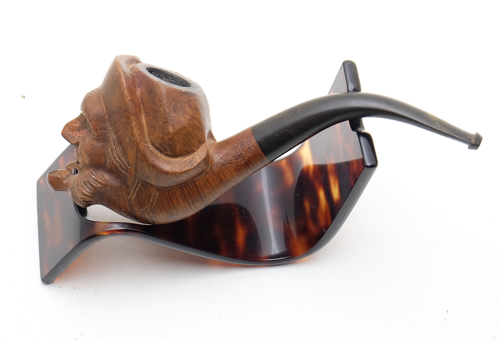 FBC Pipe Smoker Head Carved Bruyere Fine St.Claude - 1
