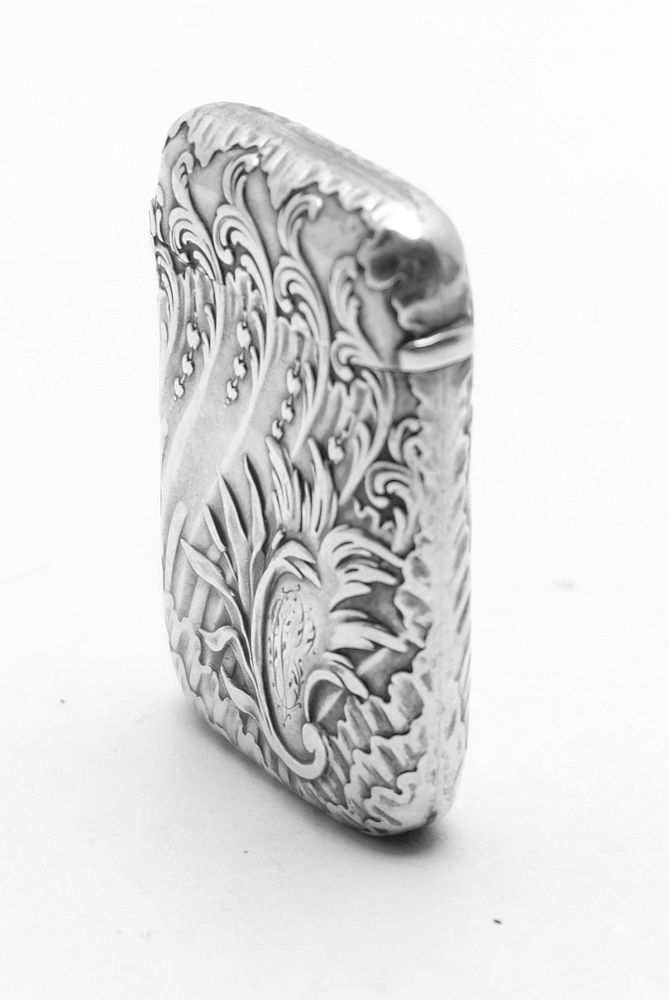 Solid Silver Antique France Matchbox Case Rare! - 8
