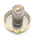 ​Hermes Set Solid Silver Lighter and Metal Gold Plated Ashtray 1960s - 1 small