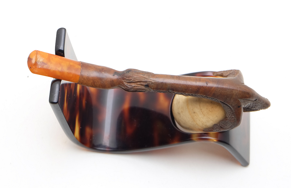 ​Antique Meerschaum Eagle Claw Tobacco Smoking Pipe Amber Stem Rare! - 5