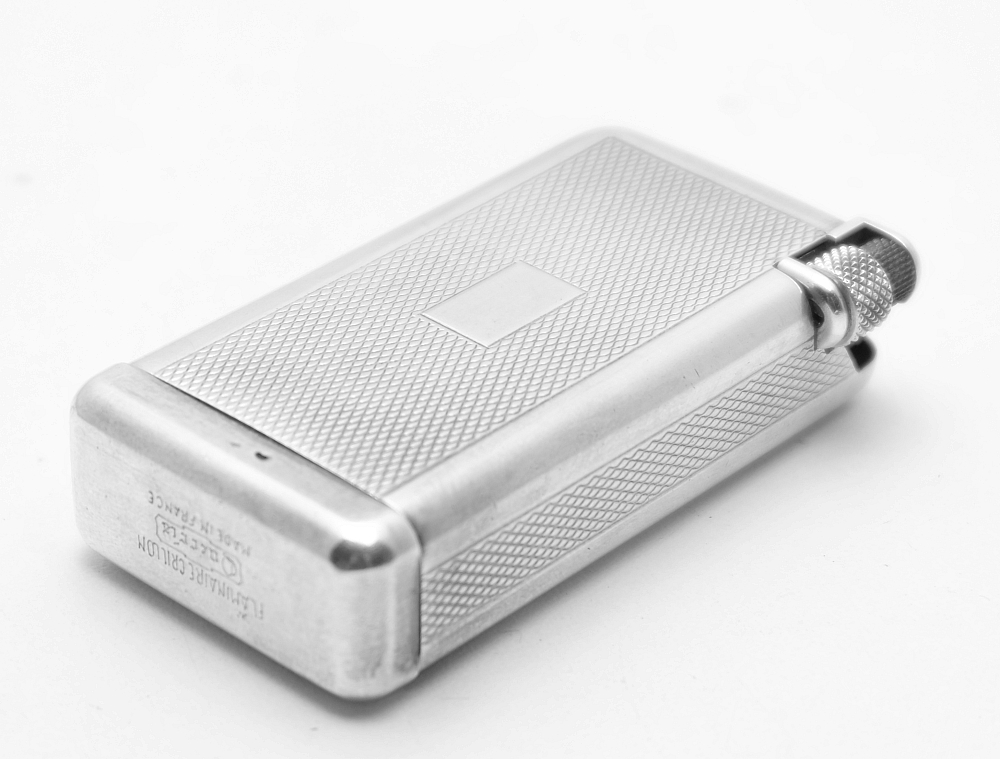 Flaminaire Quercia Grillon Gas Vintage Solid Silver Lighter 1950s Works! - 6