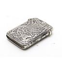 Solid Silver Petrol Matchbox/Lighter France - 7 small