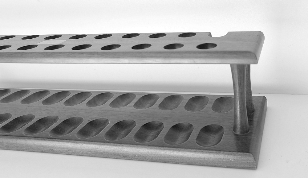 ​Beautiful Wooden Pipe Stand for 24 Big Billiard Pipes Vintage! - 6