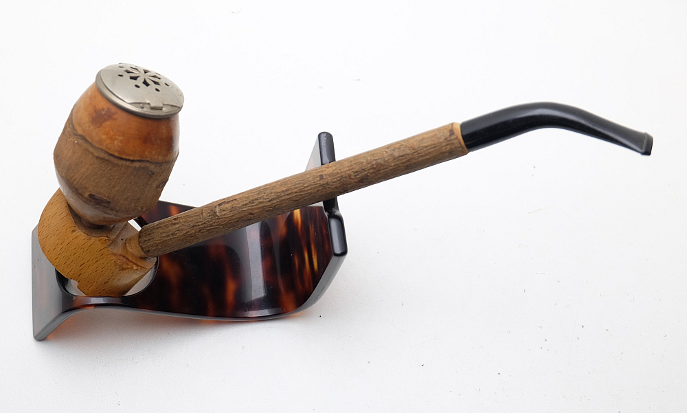 ​Unsmoked Cherrywood Beautiful French Vintage Tobacco Pipe Freehand - 1