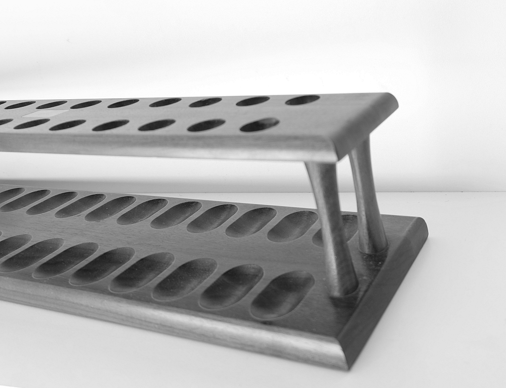 ​Beautiful Wooden Pipe Stand for 24 Big Billiard Pipes Vintage! - 2