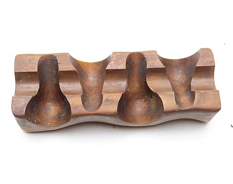 Wooden Pipe Stand for 4 pipes Vintage France