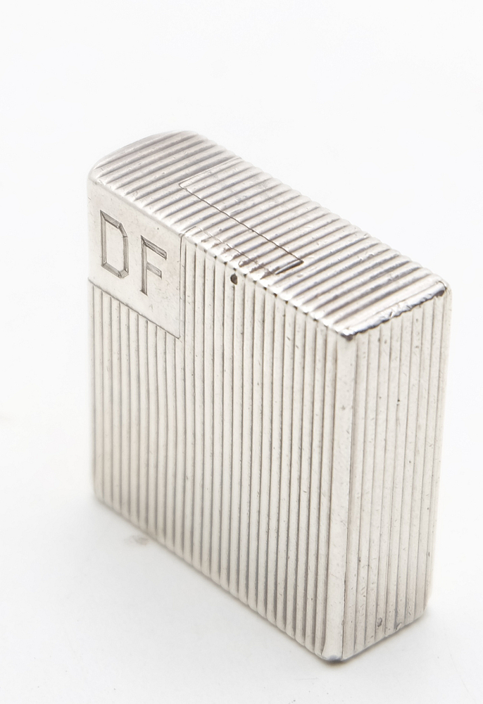 Chanteloup Paris Solid Silver Petrol Lighter Art Deco RARE! 1930-1940s Works! - 5