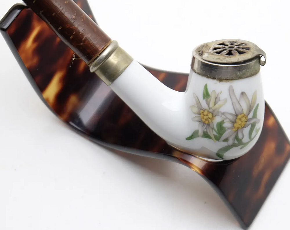 ​Hunter Nice Vintage Smoking Pipe Porcelaine EP Ring - 5