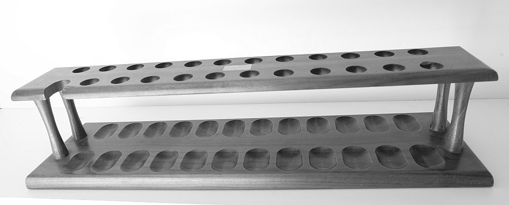 ​Beautiful Wooden Pipe Stand for 24 Big Billiard Pipes Vintage! - 4