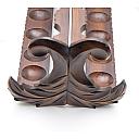 ​Unbranded Beautiful Wooden Pipe Stand for 10 Pipes Vintage! - 4 small