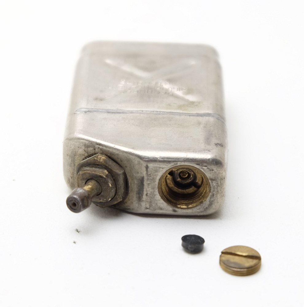 Flaminaire Quercia Grillon Gas Vintage Solid Silver Lighter 1950s Works! - 8