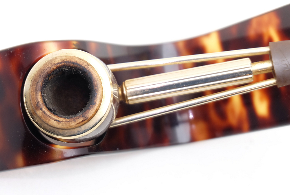 Jima Modele depose Vintage Smoking Tobacco Pipe Gold Brown - 4