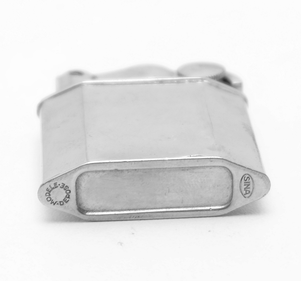 Sina Modele Depose French Vintage Petrol Lighter 1940-1950s Works great! - 7