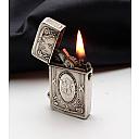 Silver 800 Automatic Petrol Lighter Germany 1900-1920S Works good! Rare! - 1 small